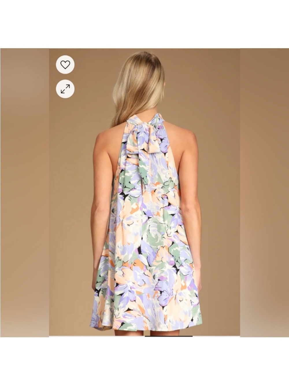 Lulus Tied Back To You Lavender Multi Floral Print Mini Shift Dress - Picture 3 of 16